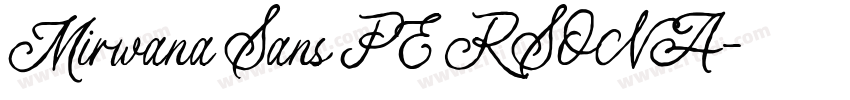 Mirwana Sans PERSONA字体转换